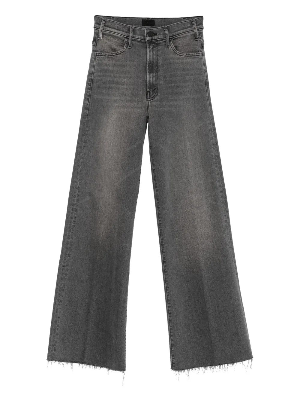 Mother Jeans Hustler Roller Sneak Fray In Gray