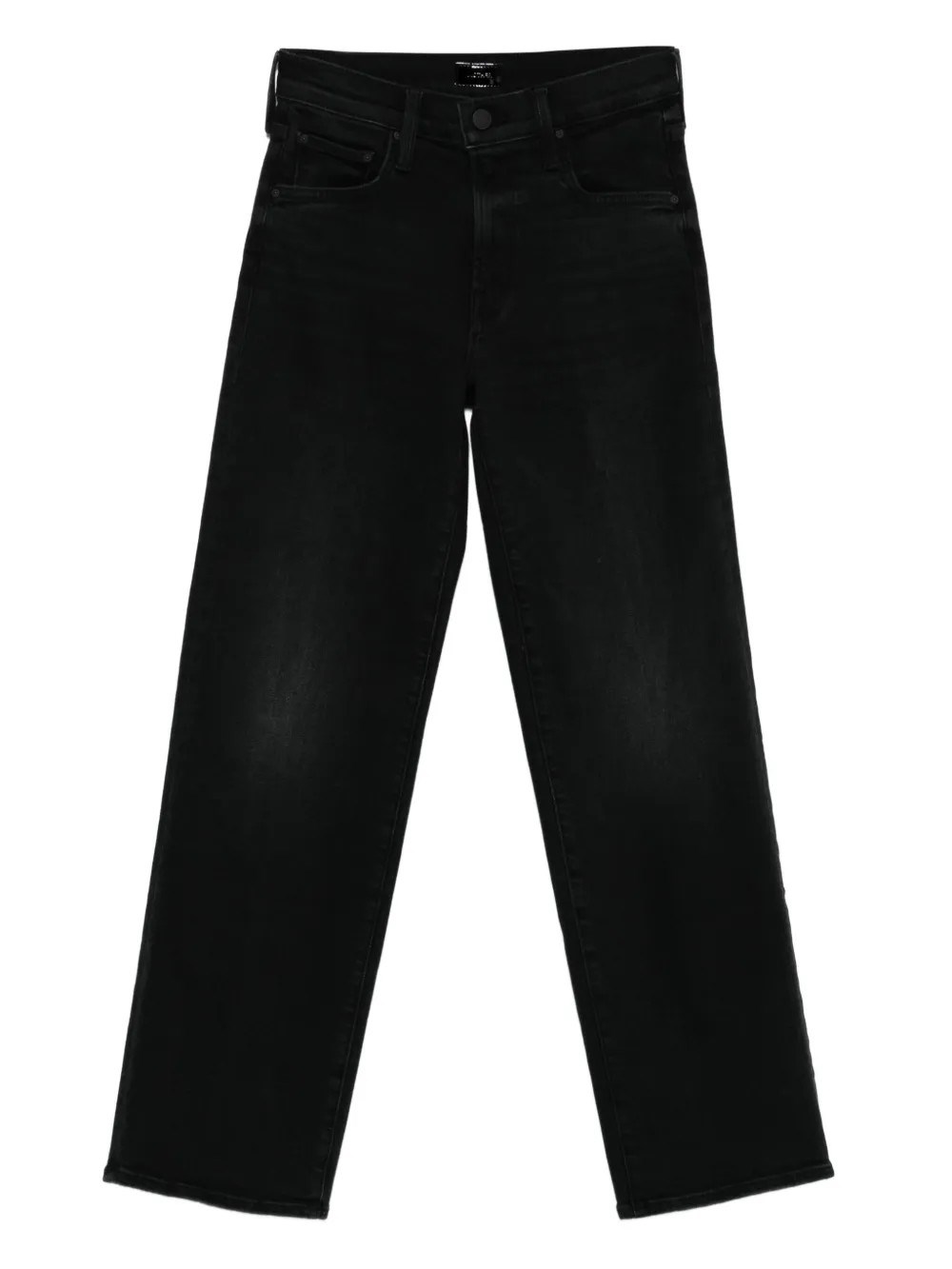 Mother The Mid Rise Rampler Zip Flood In Black
