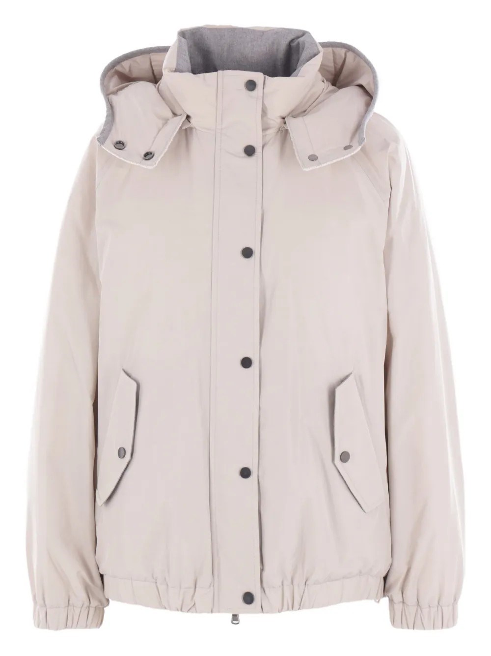 Brunello Cucinelli Hoode Puff Coat In White