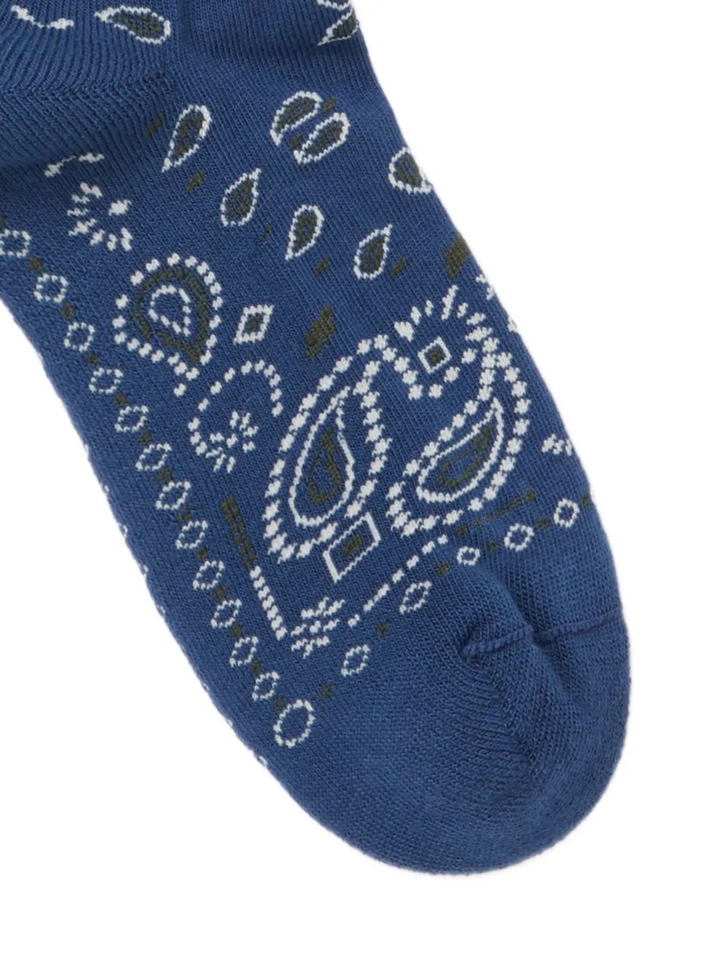 Alanui Paisley Print Mid-calf Socks In Blue