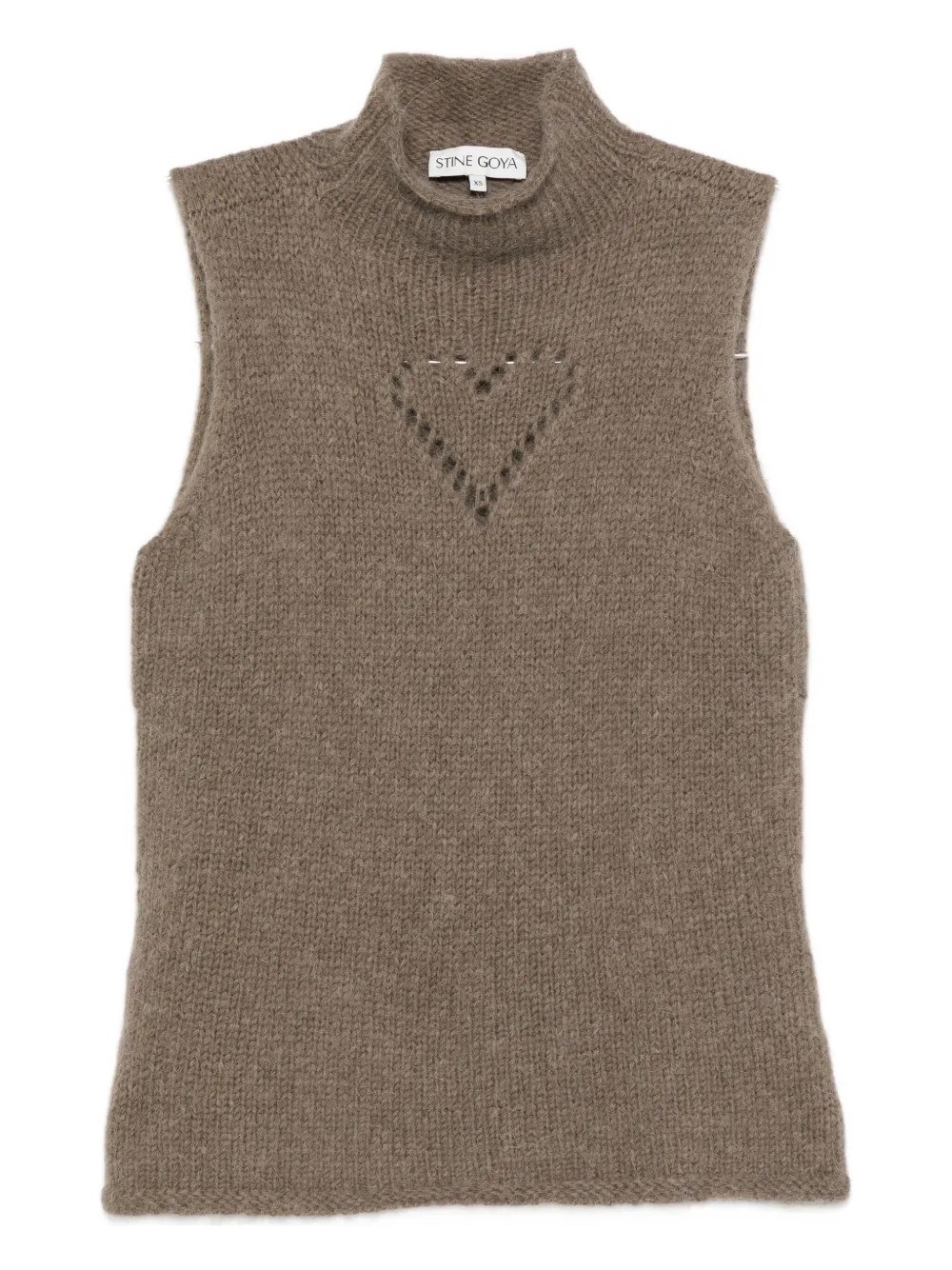 Stine Goya Turtleneck Vest In Brown