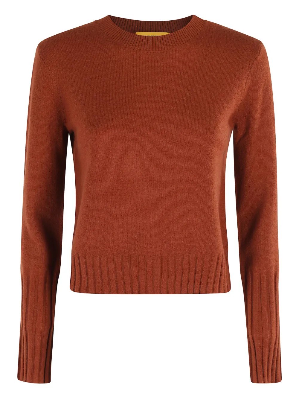 Guest In Residence Shrunken Cashmere Crew Neck Sweater In Brown