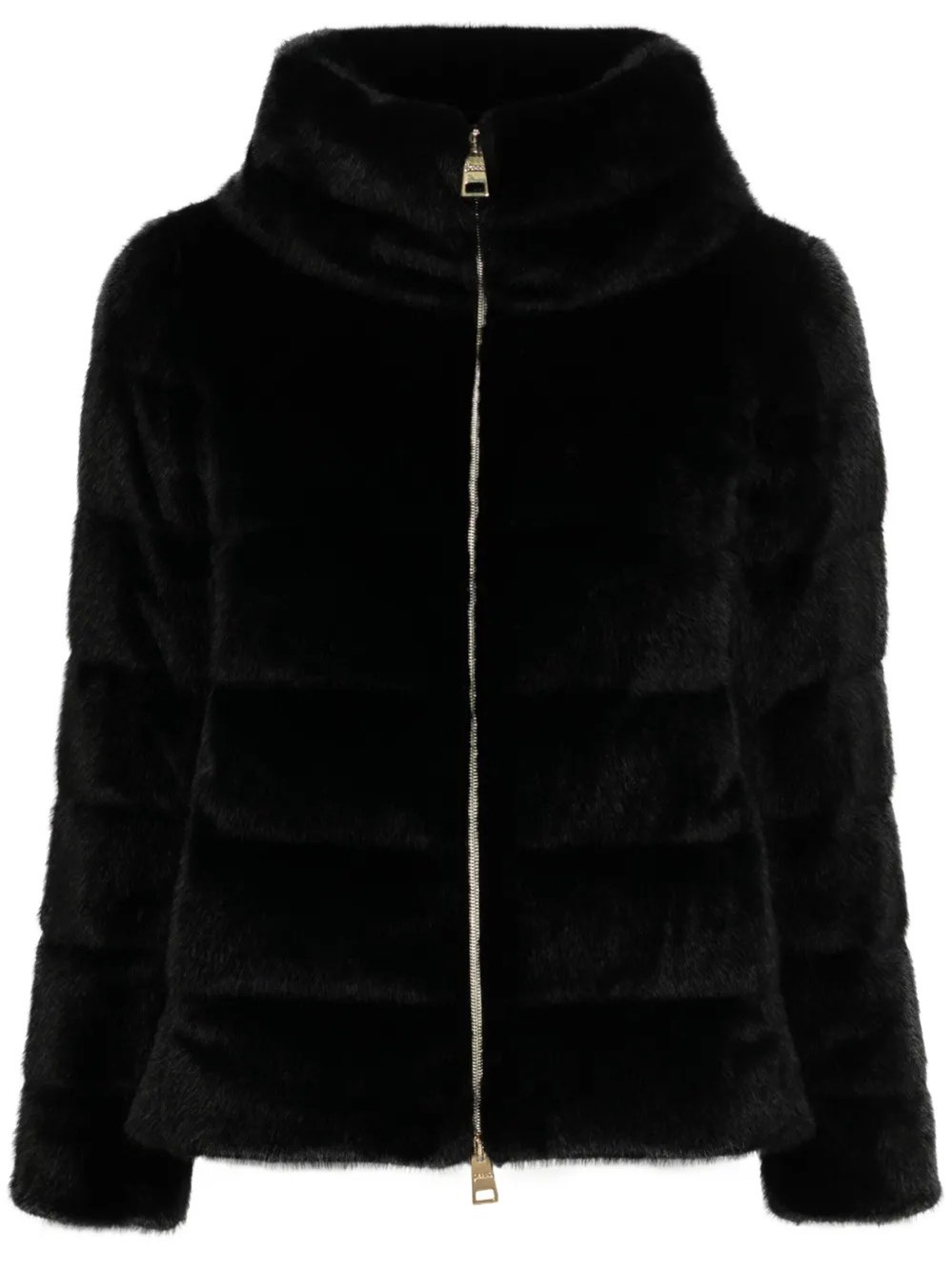 Herno Quilted Faux Fur Down Jacket