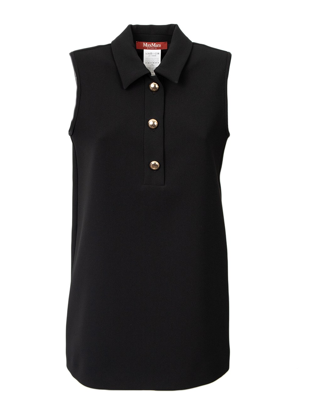 Max Mara Studio Polo Shirt Woman Black In Black
