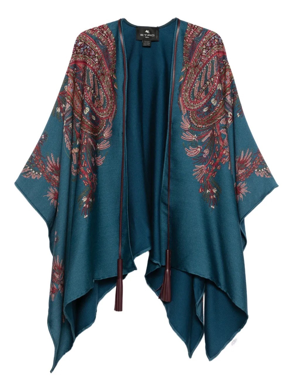 Etro Floral Paisley Wool-blend Cape