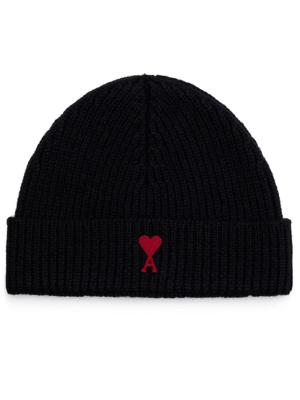 Ami Alexandre Mattiussi Ami Paris Women Ami De Coeur Wool Beanie In Black