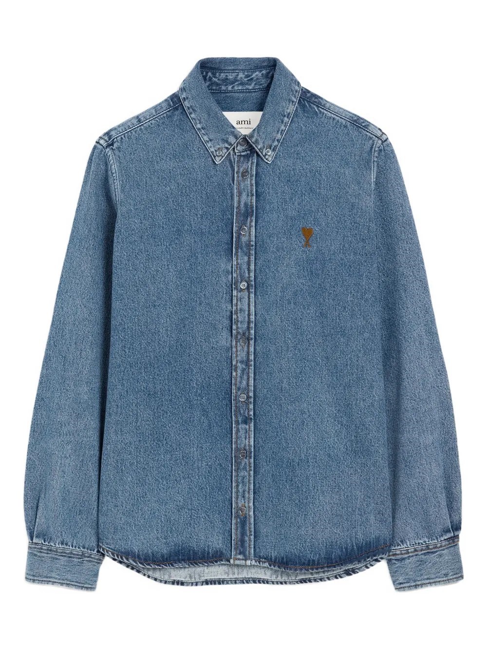 Ami Alexandre Mattiussi Denim Shirt In Blue