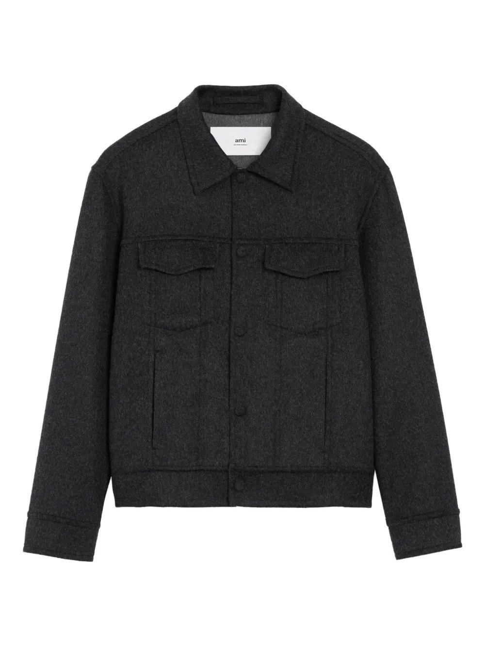 Ami Alexandre Mattiussi Collar Jacket In Black