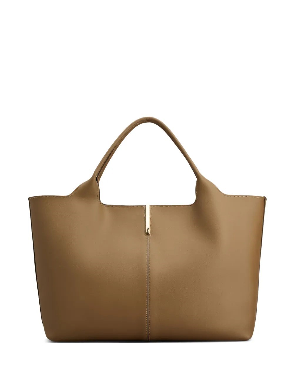 Tod's Medium Leather Shopping Bag In Sand
