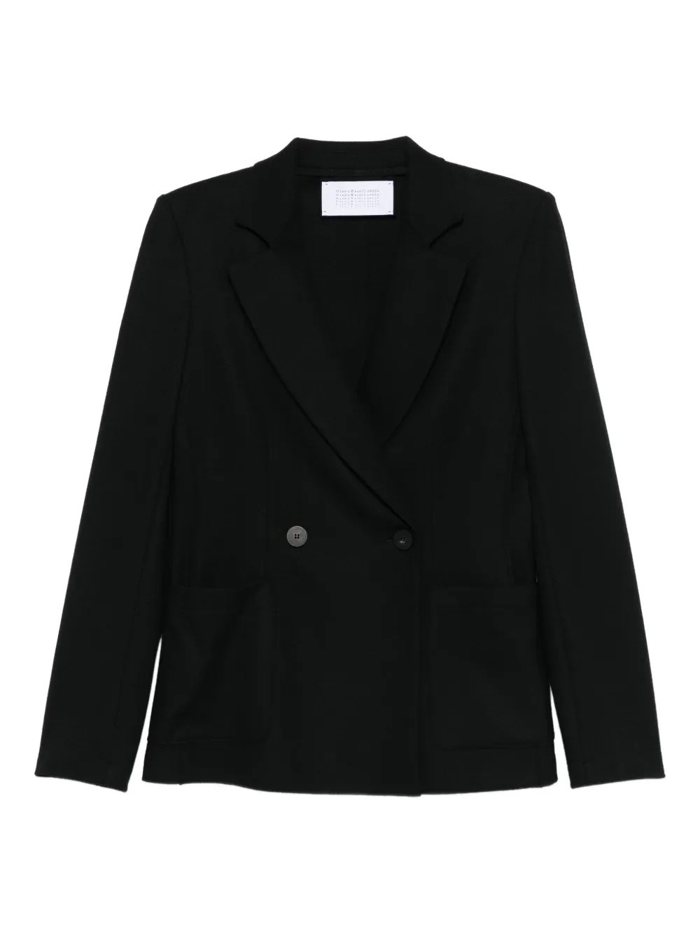 Harris Wharf London Double-breasted Blazer In Black