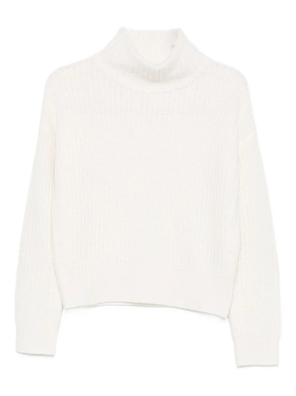 Lisa Yang Turtleneck Ribbed Sweater In White