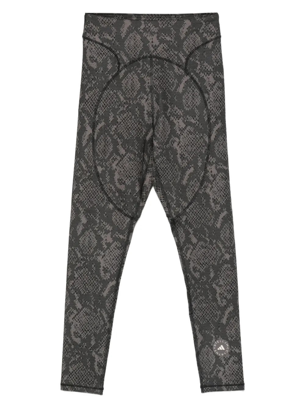 Adidas By Stella Mccartney Truepurpose Snakeskin-print Leggings In Sand