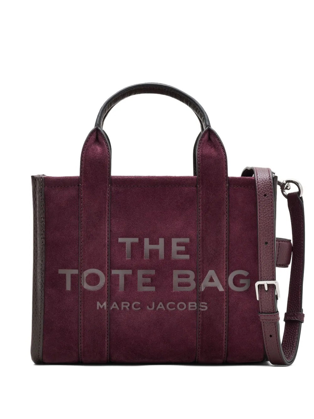 Marc Jacobs The Suede Small Tote Bag In Burgundy