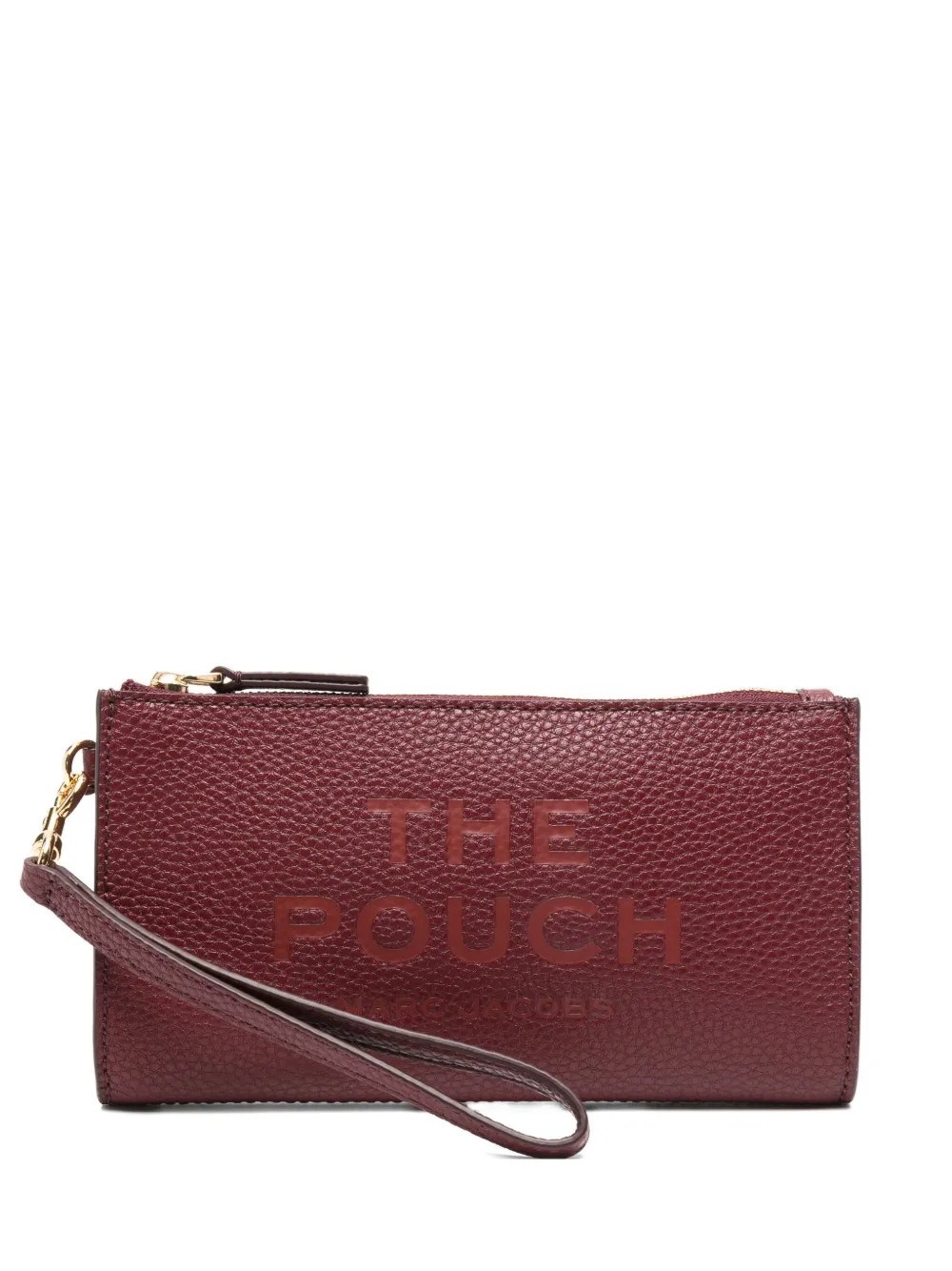Marc Jacobs Embossed Zip Pouch In Burgundy