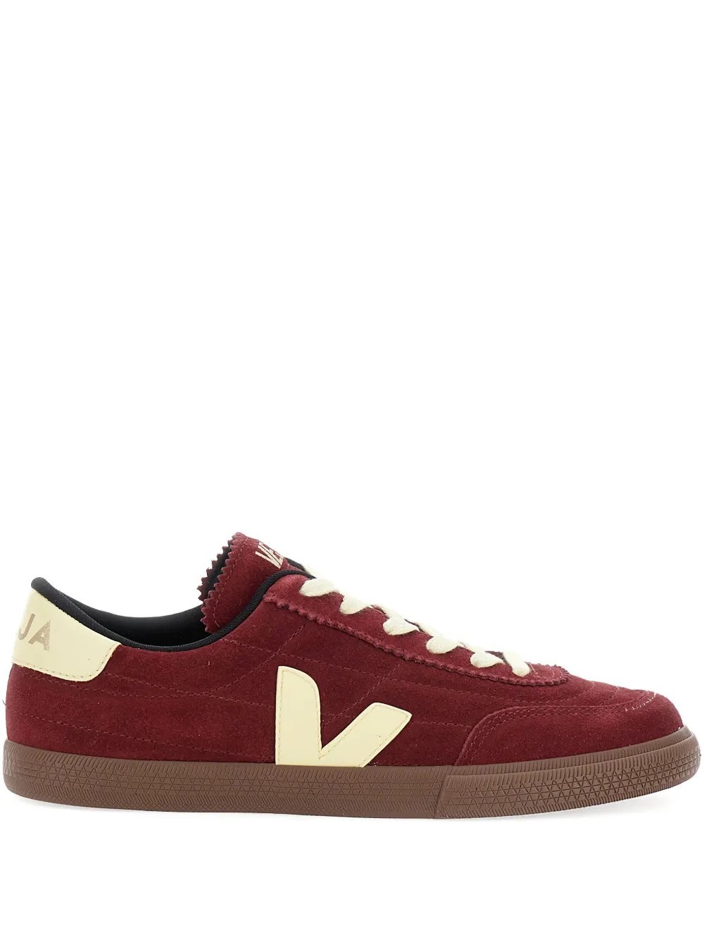 Veja Suede Low-top Sneakers Rubber Sole In Burgundy