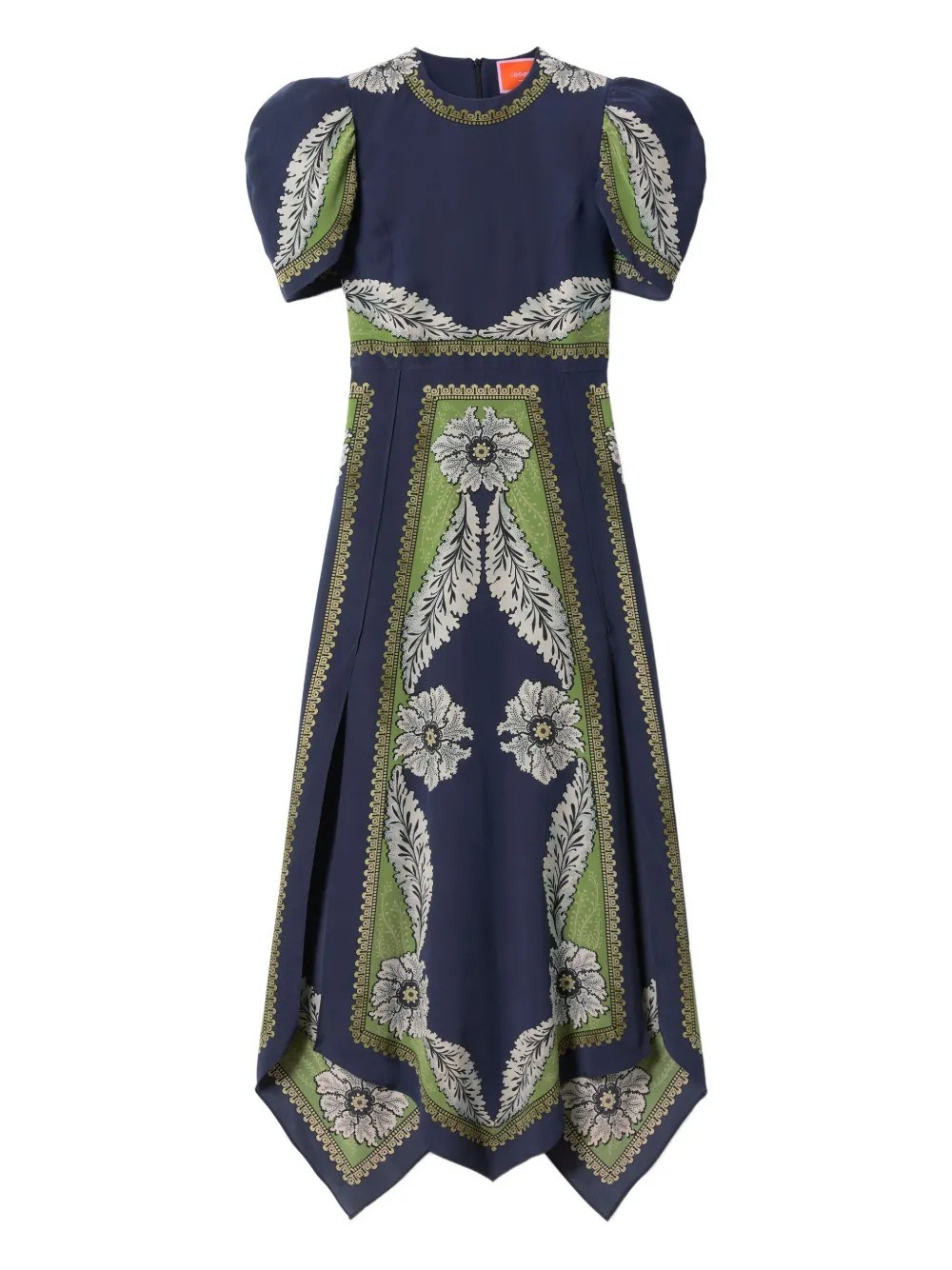 La Doublej Cherie Silk Scarf Dress Bounty Placee In Blue