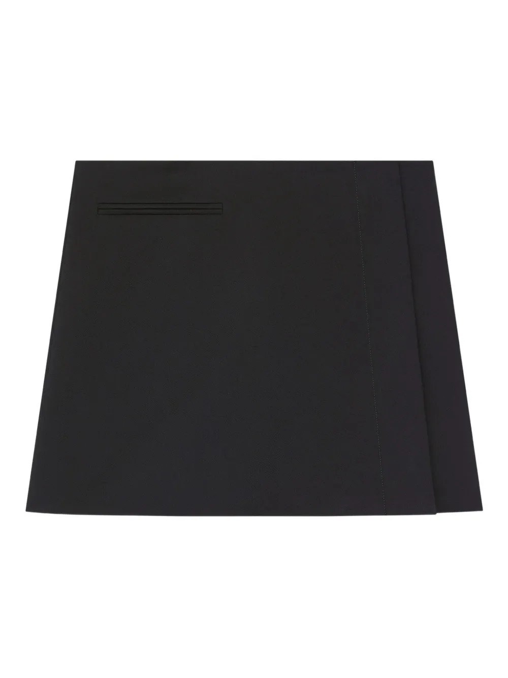 Courrèges One Minute Twill Mini-skirt In Black
