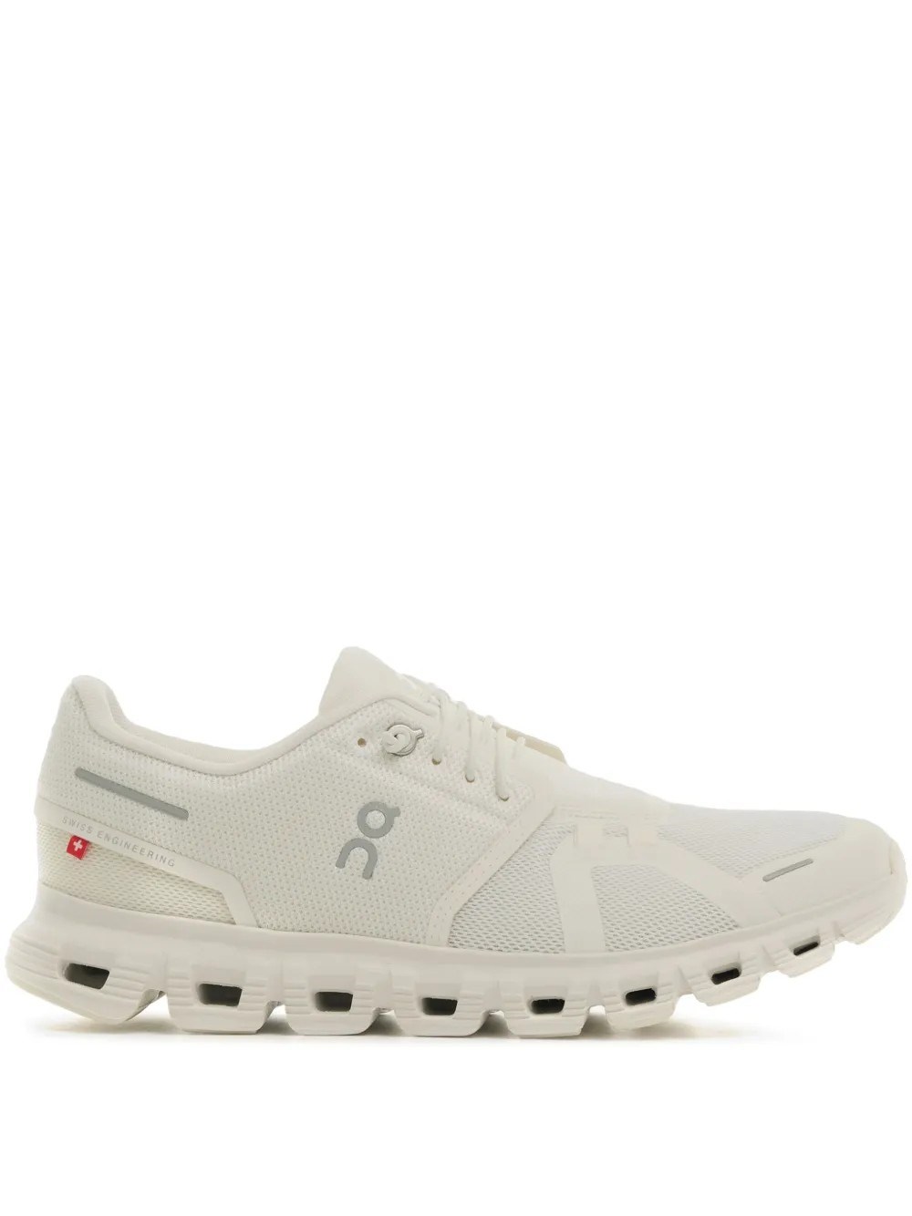 On Running Cloud 5 Panelled Mesh Sneakers In White
