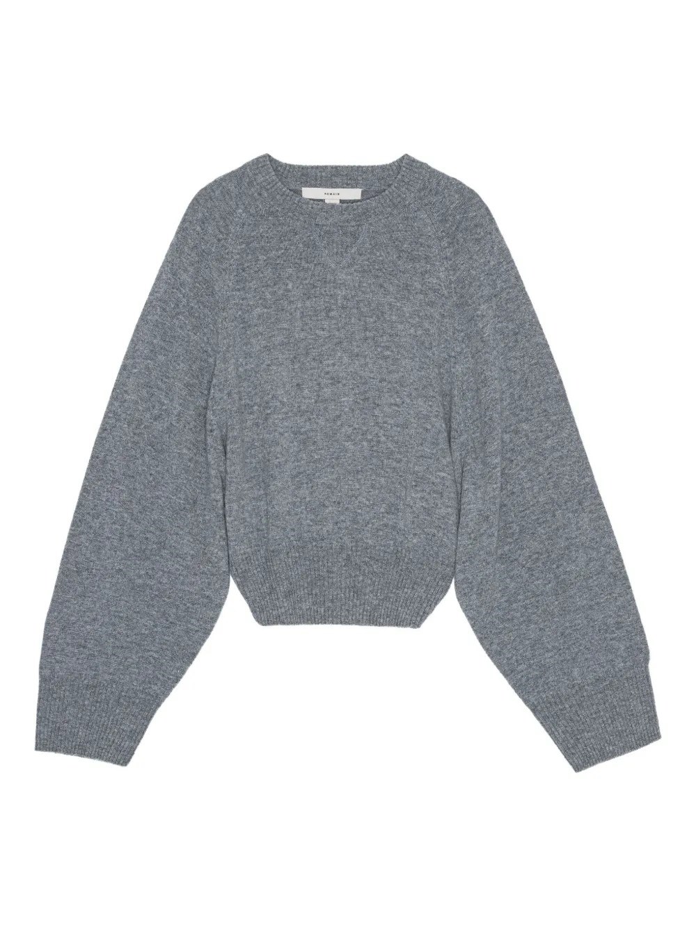 Remain Birger Christensen Crew-neck Wool Sweater In Gray