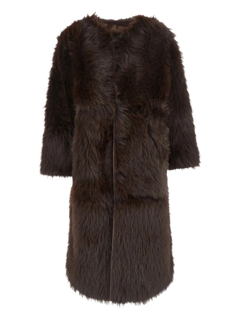 Urban Code Faux Fur Jacket In Brown