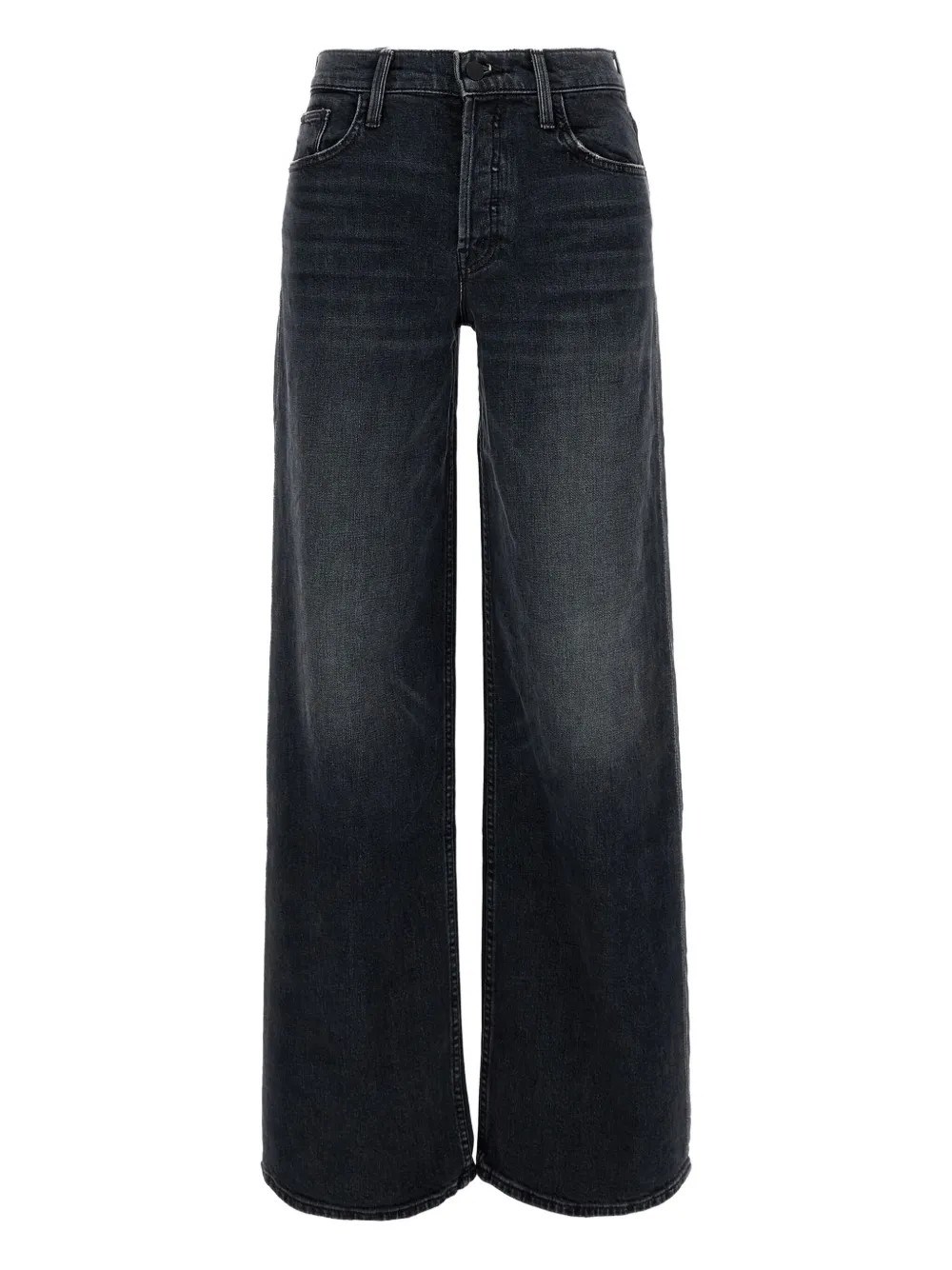 Mother Smoothie Sneak Denim Pants In Black