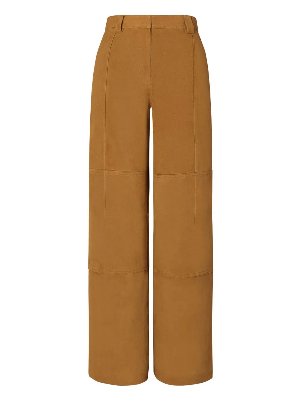 Tory Burch Suede Panelled Trousers In Brown