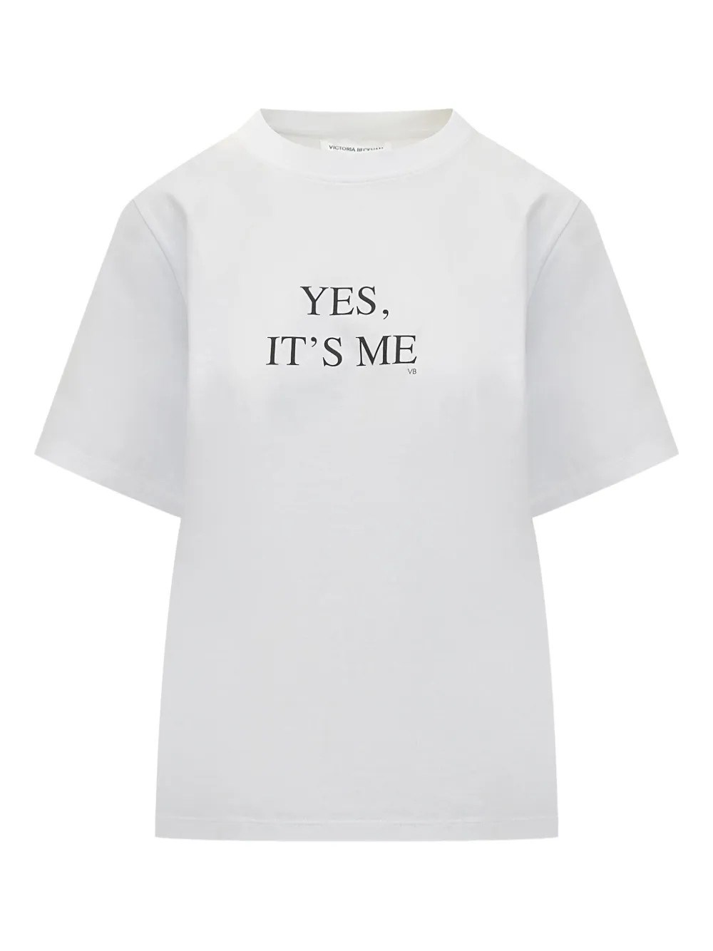 Victoria Beckham Slogan Cotton Jersey T-shirt In White