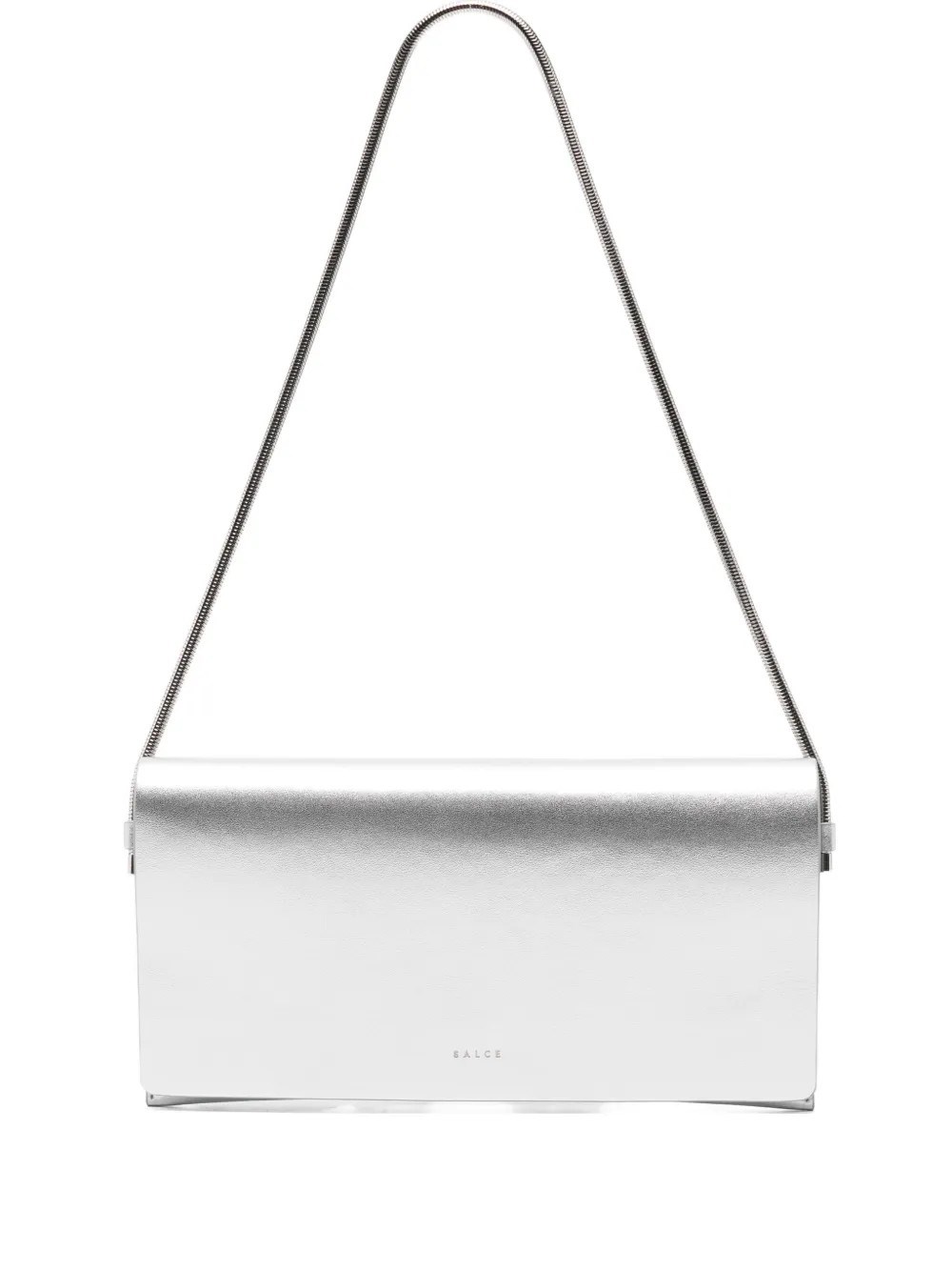 Salce Anouk Metallic-effect Shoulder Bag In Gray