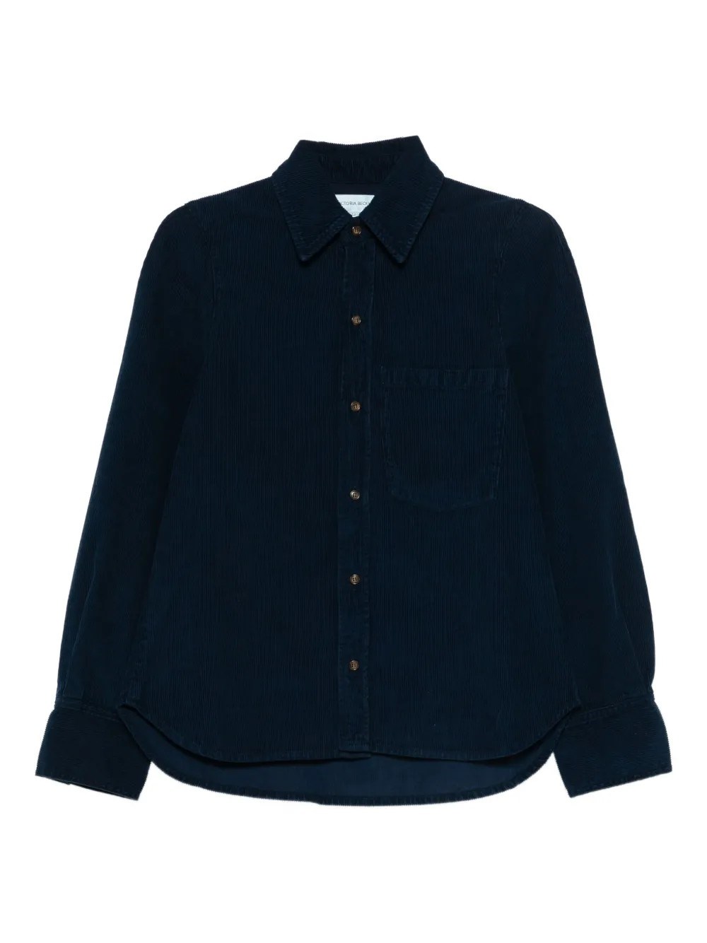 Victoria Beckham Velvet Shirt In Blue