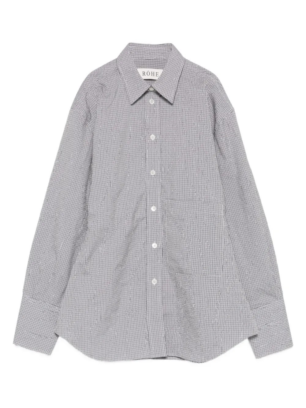 Rohe Gingham-check Button-down Shirt In Gray
