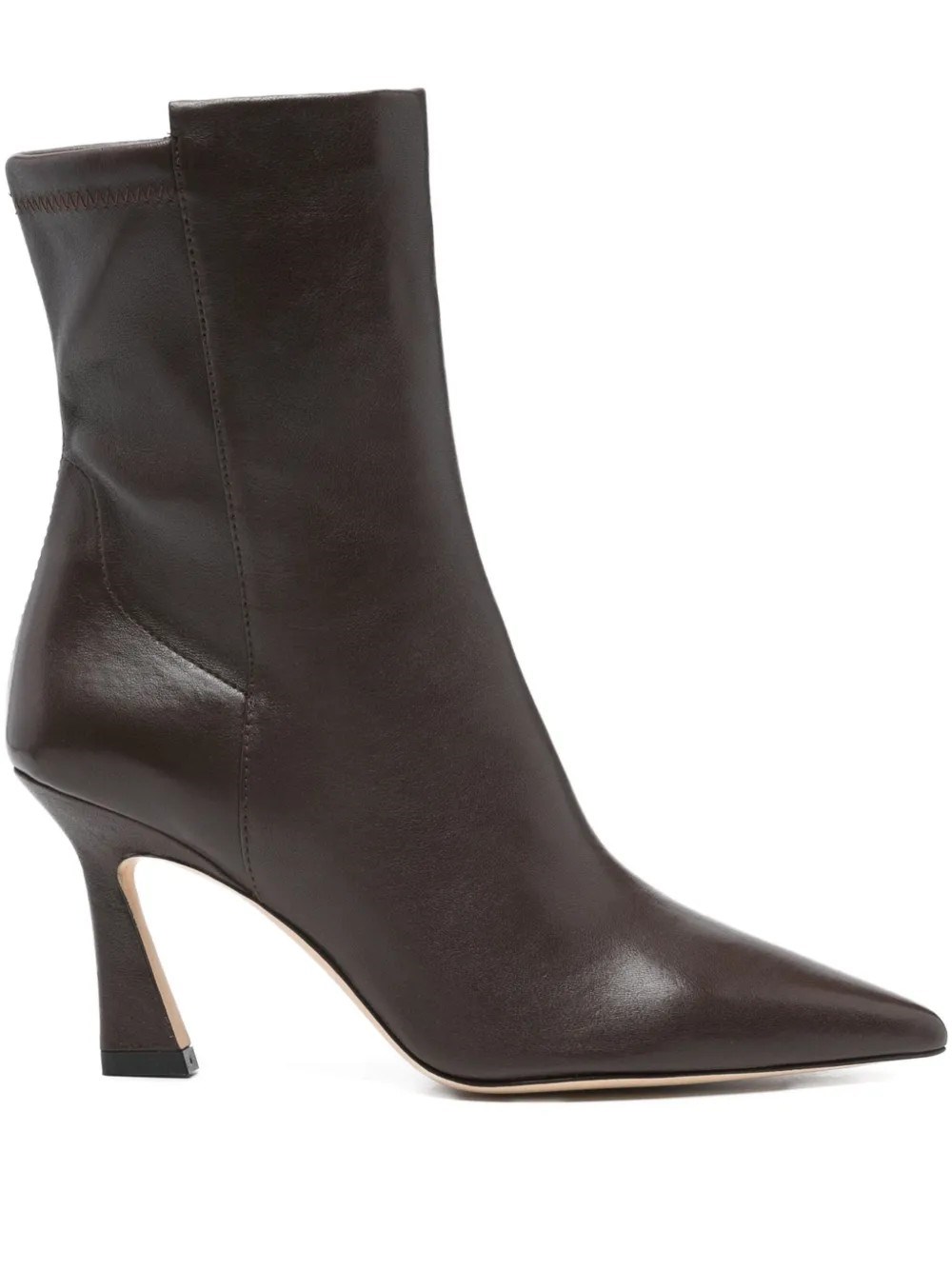 Stuart Weitzman 85mm Vinnie Pointed-toe Elasticised Boots In Brown