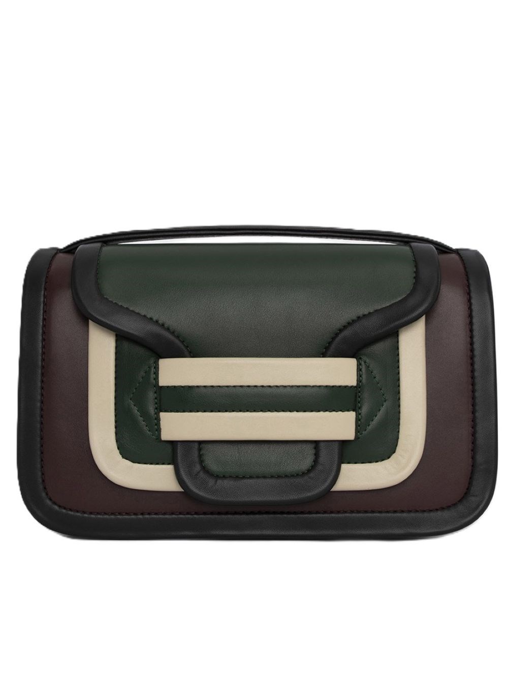 Pierre Hardy Panelled-design Leather Crossbody Bag In Black