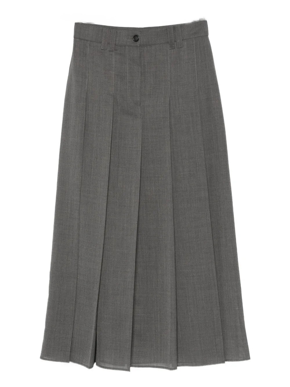 Brunello Cucinelli Midirock Mit Falten In Gray