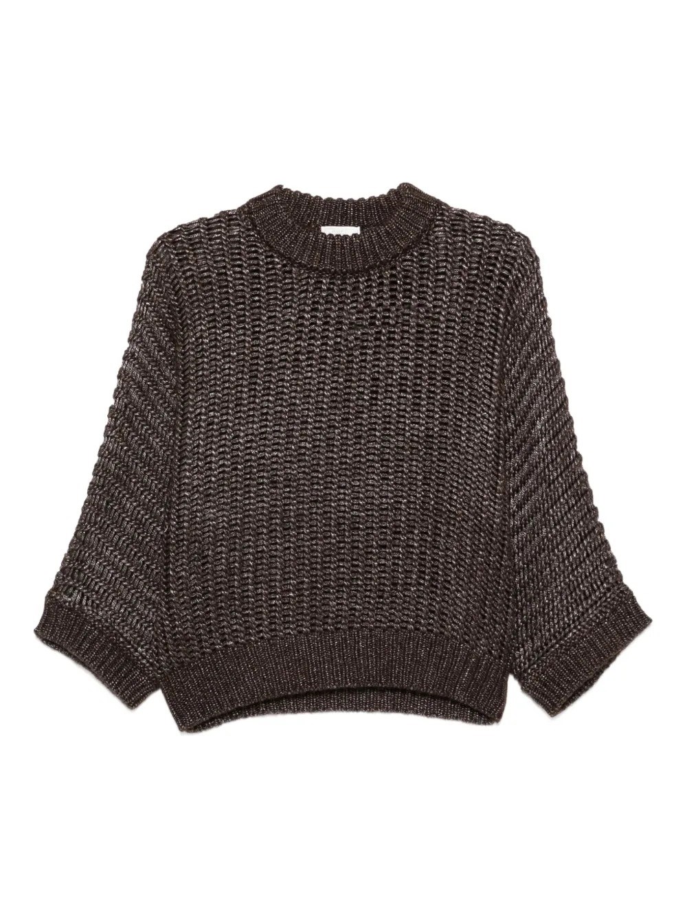 Peserico Open Knit Sweater In Brown