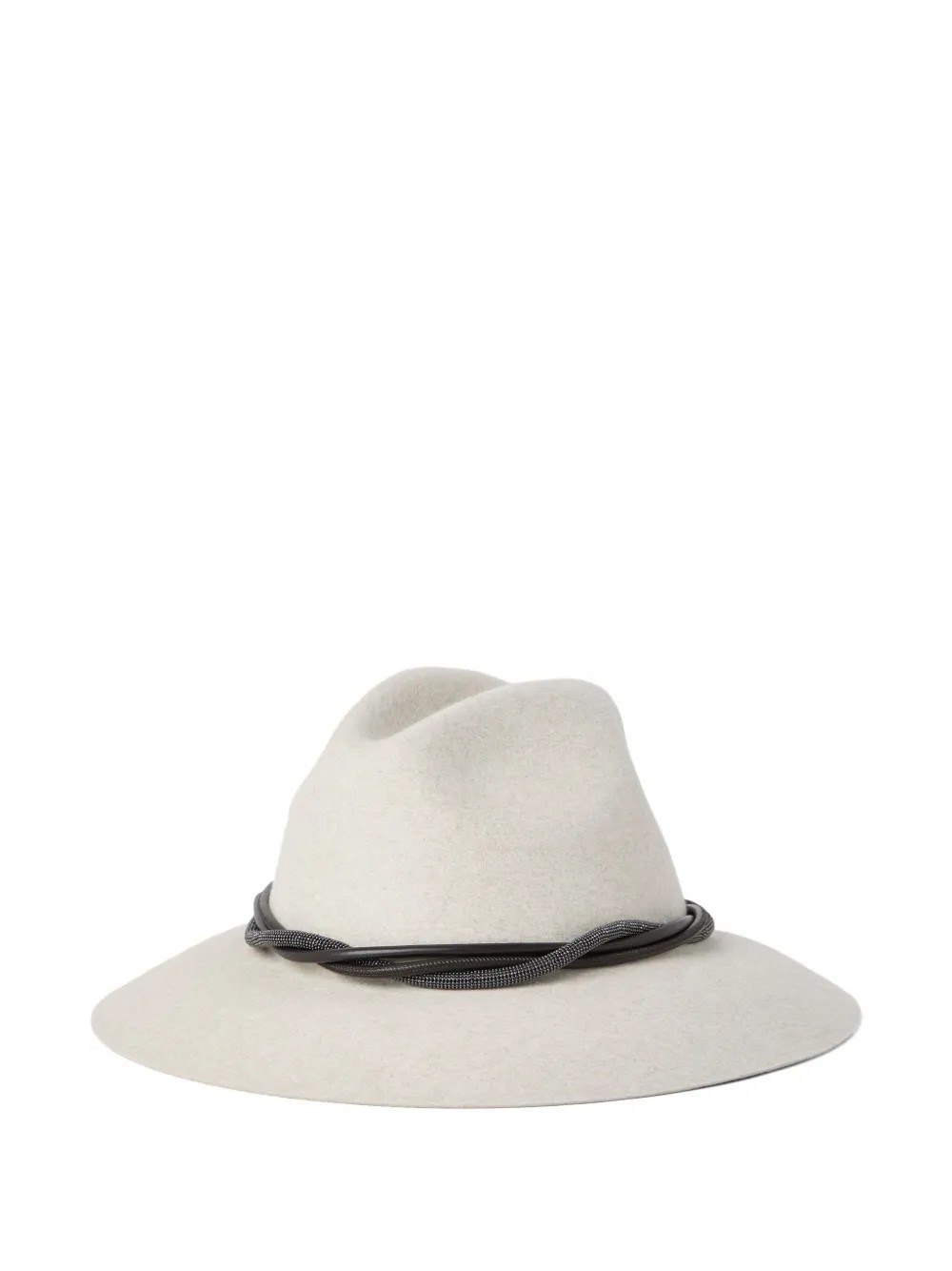 Brunello Cucinelli Felt Fedora In White