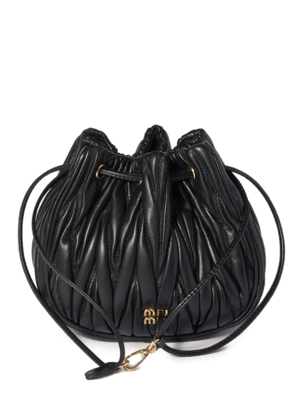Miu Miu Logo Pouch In Black