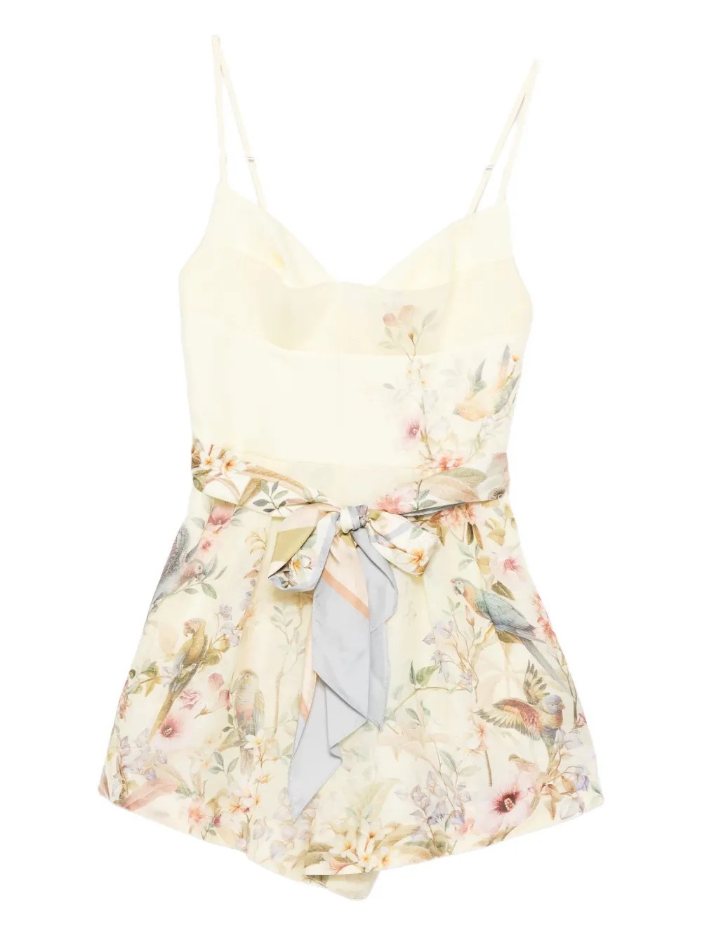 Zimmermann Rebellion Fitted Playsuit In Yellow