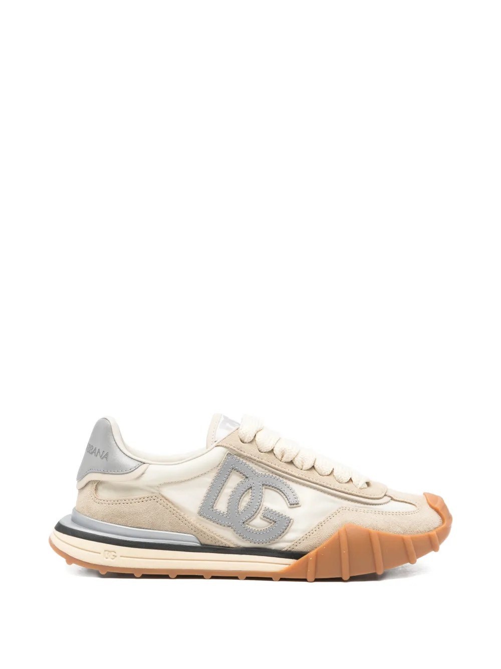 Dolce & Gabbana Polyamide and Leather Sneaker — Beige