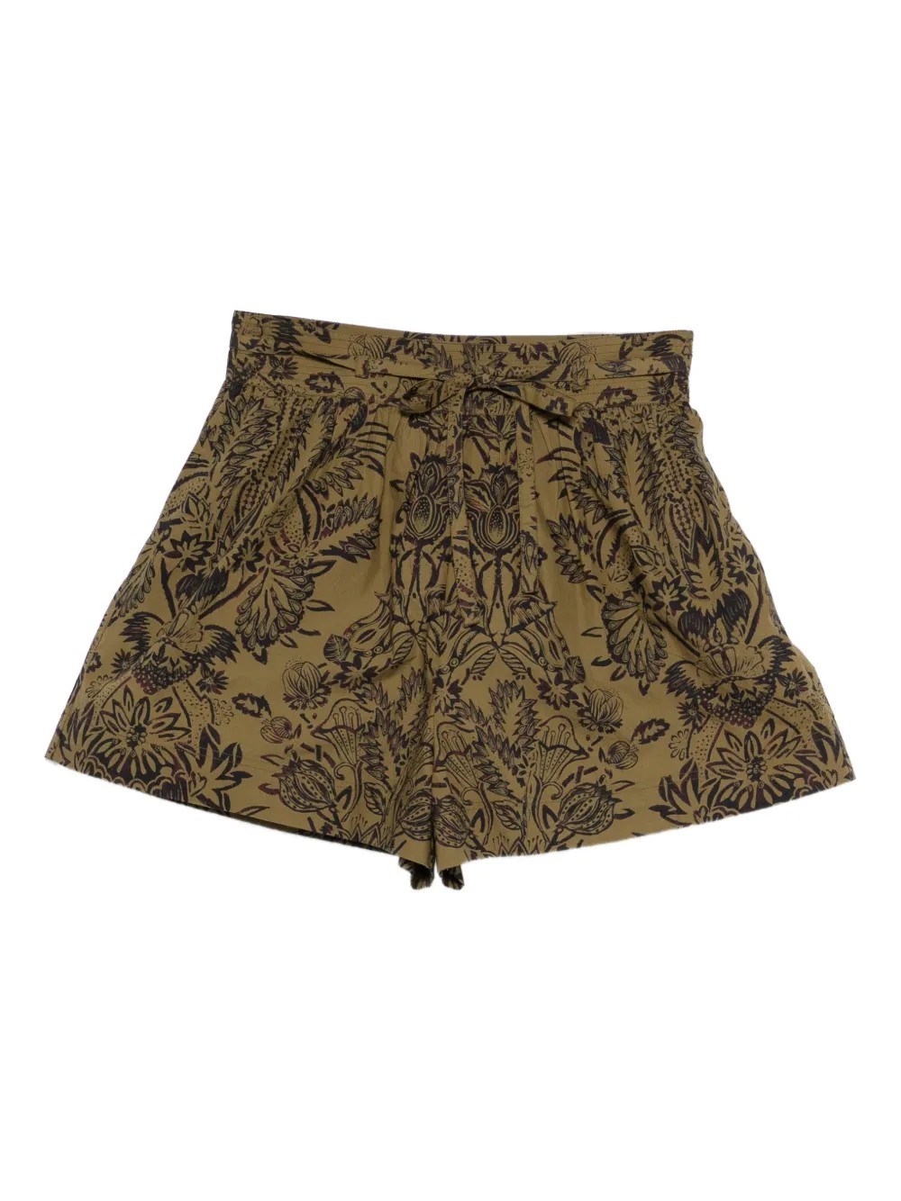 Ulla Johnson Rowan Belted Shorts In Green