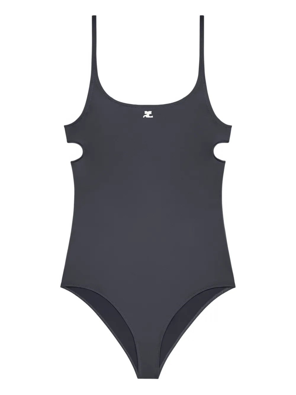 Courrèges Cut Out Body Swim In Gray