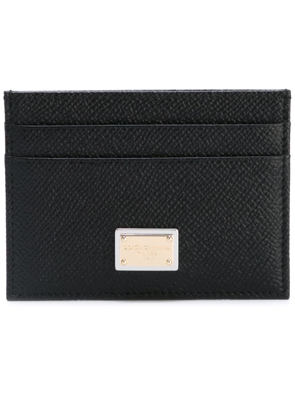 Dolce & Gabbana Leather Card Holder In Black