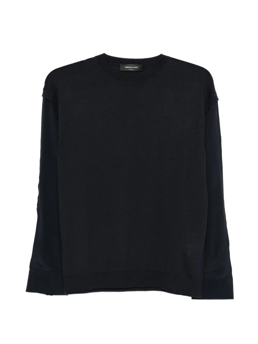 Fabiana Filippi Crew Neck Sweater In Blue
