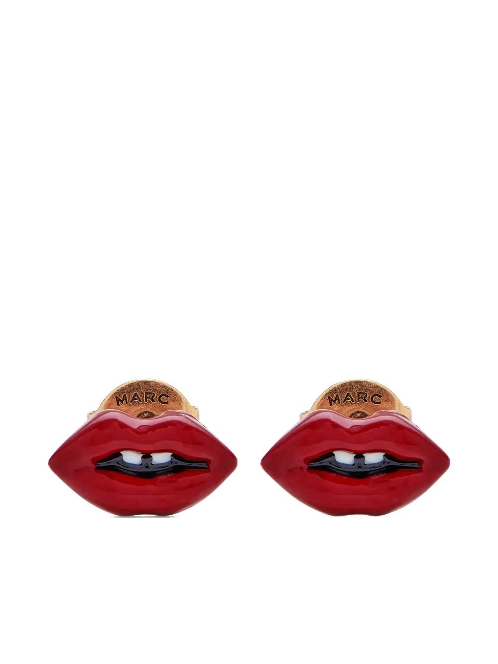 Marc Jacobs Lip Stud Earrings In Gold
