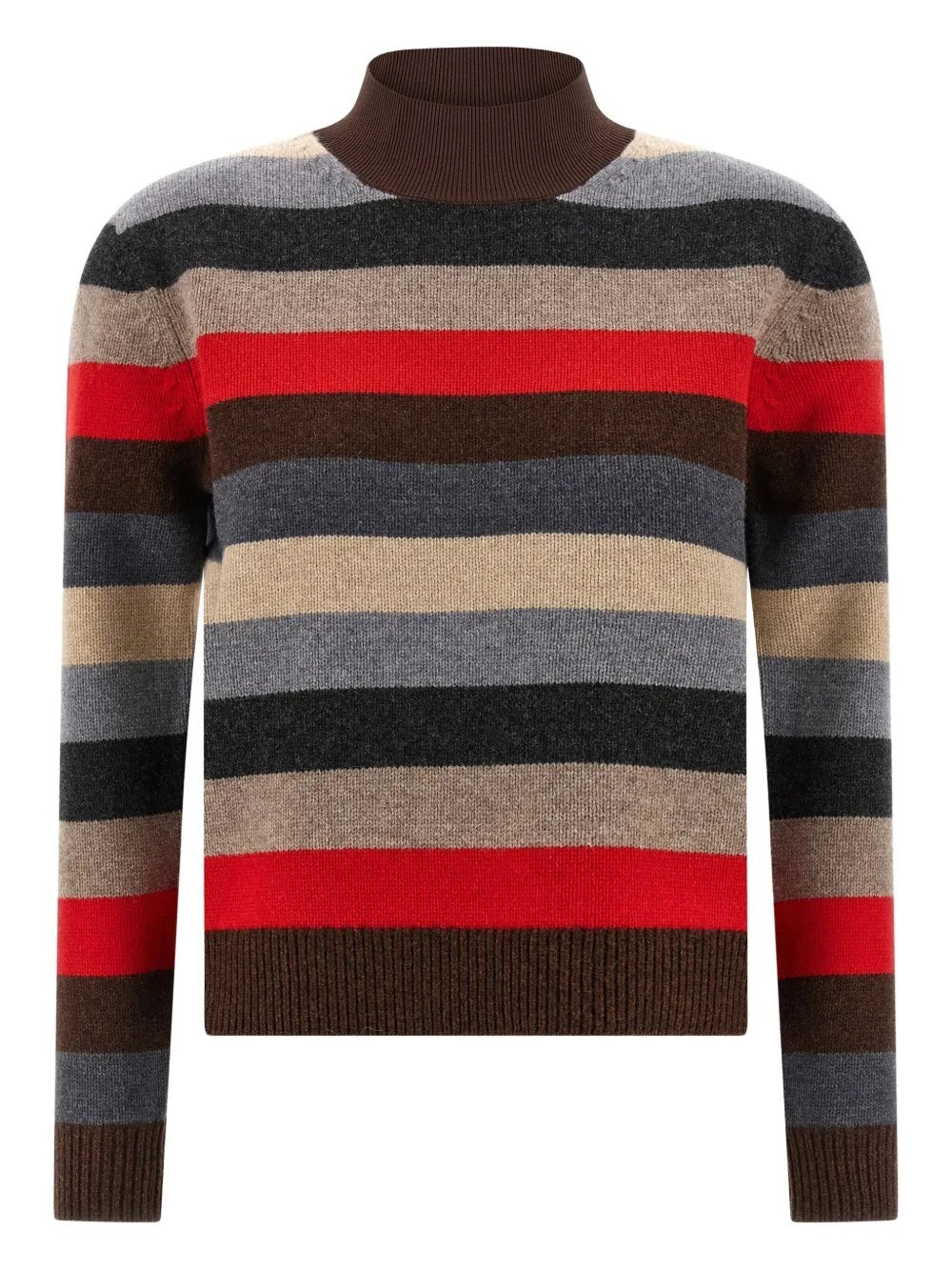 Tory Burch Merino Wool Turtleneck Sweater In Multi