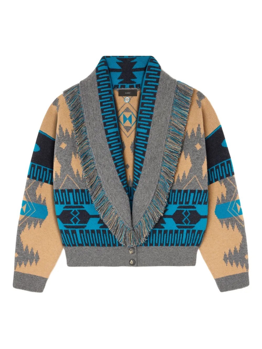 Alanui Icon Jacquard Cardi-bomber In Multi