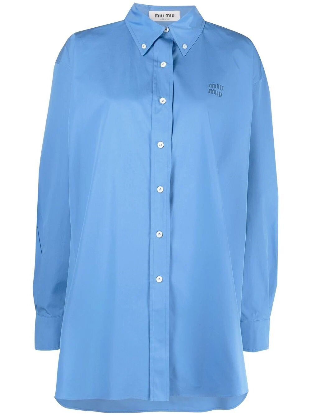 Miu Miu Oversize Shirt In Blue
