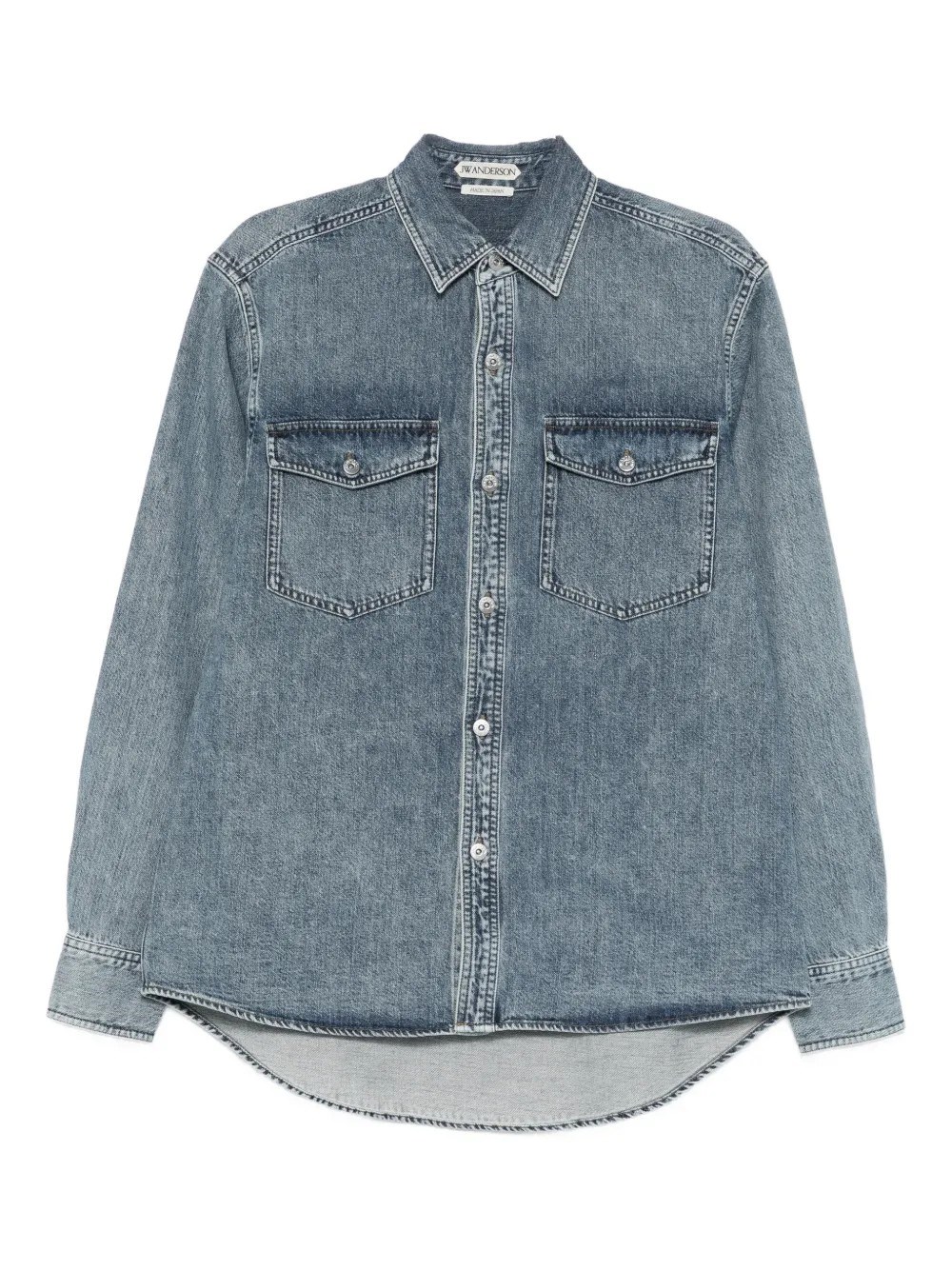 Jw Anderson Chest-pocket Long-sleeve Denim Shirt In Blue