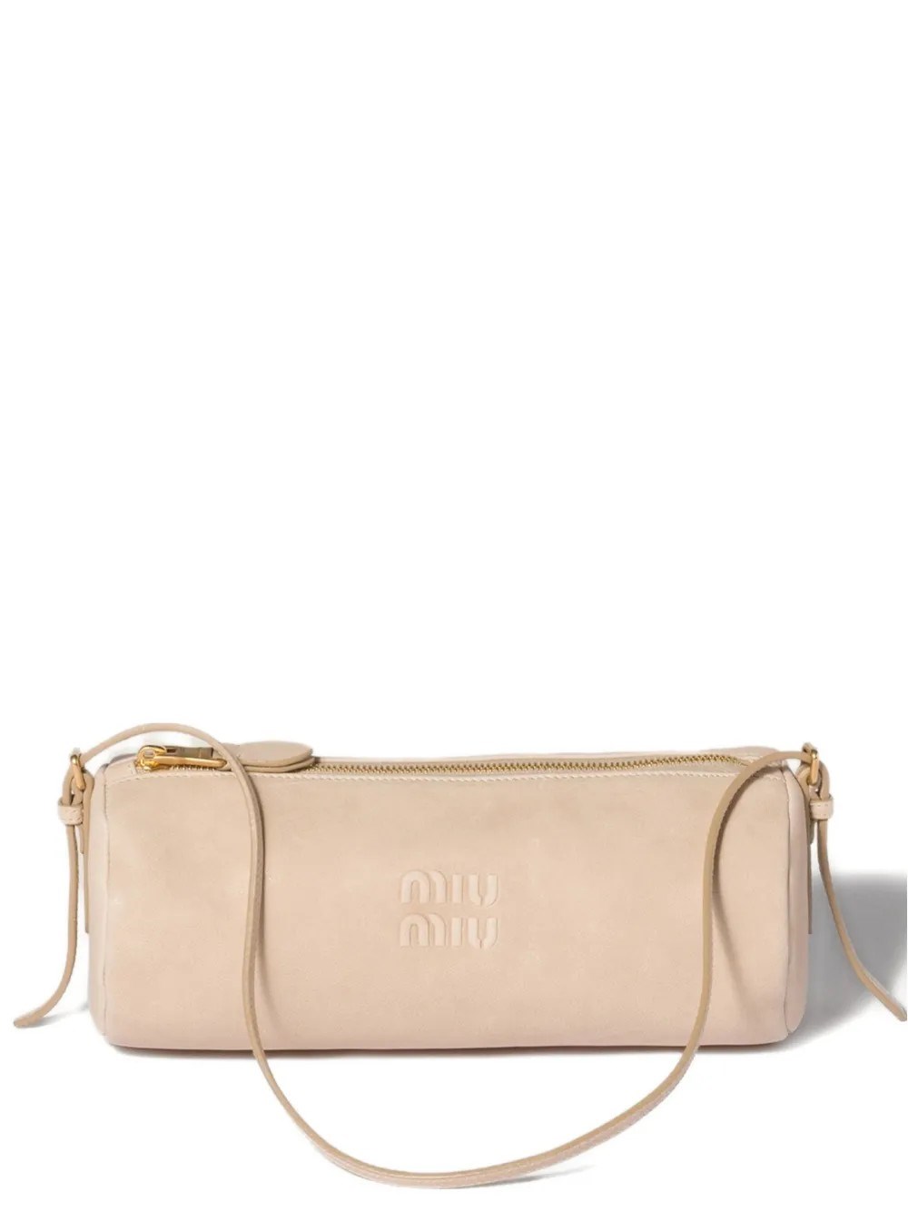 Miu Miu Nappa Leather Clutch In Sand