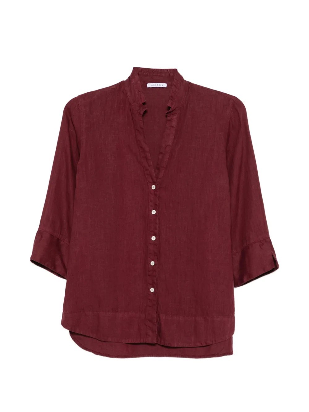 Rosso 35 Button Three-quarter Sleeve Shirt In Brown
