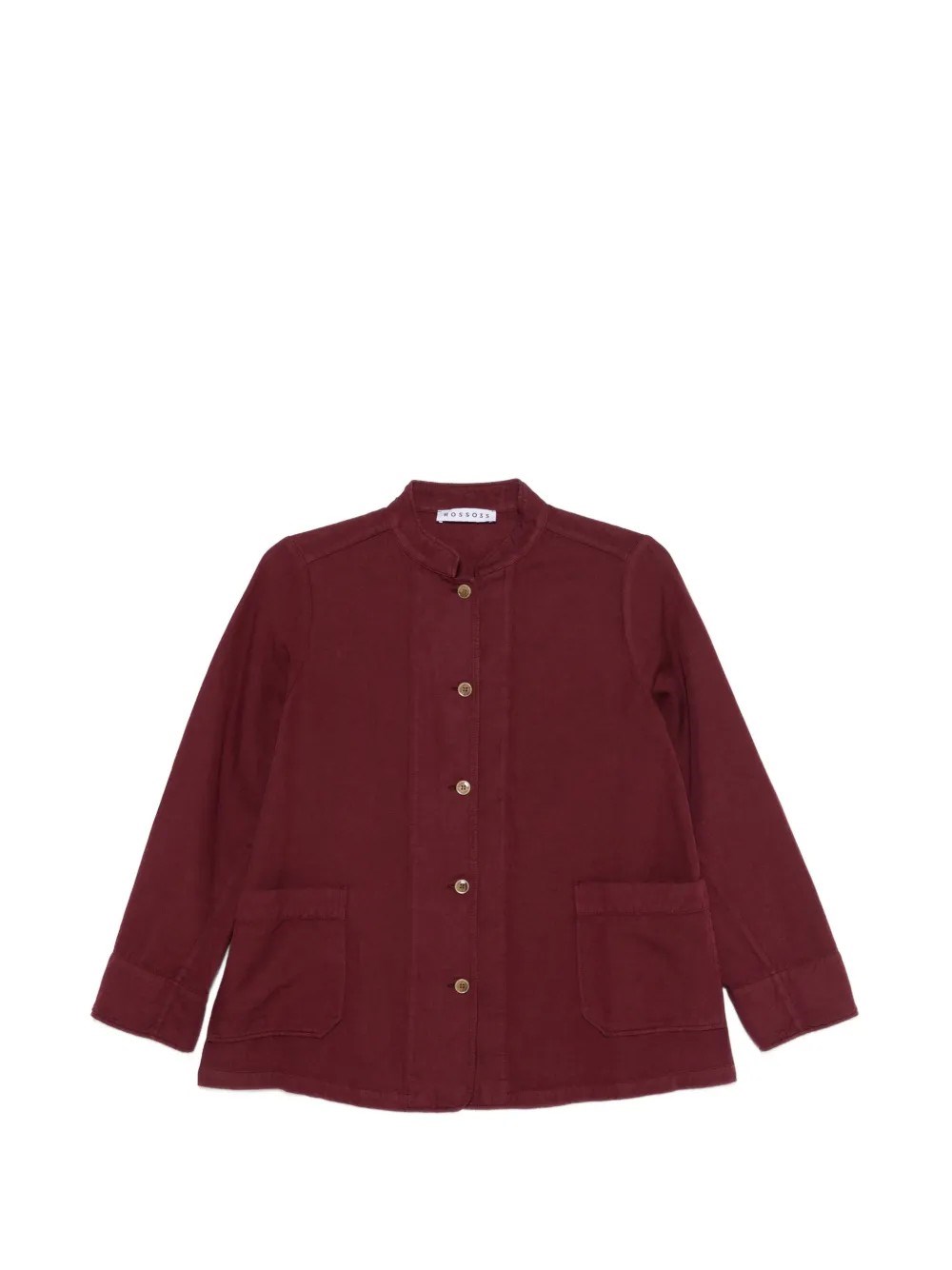 Rosso 35 Mandarin Collar Jacket In Burgundy
